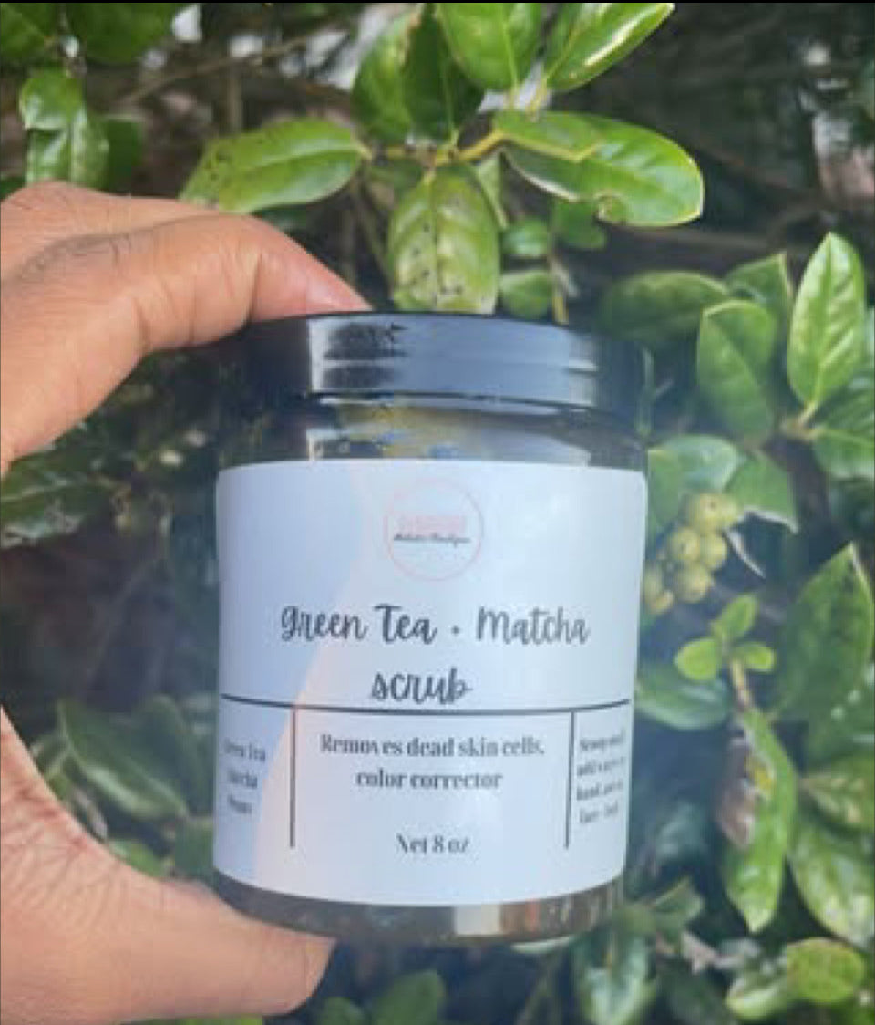 Green tea matcha scrub